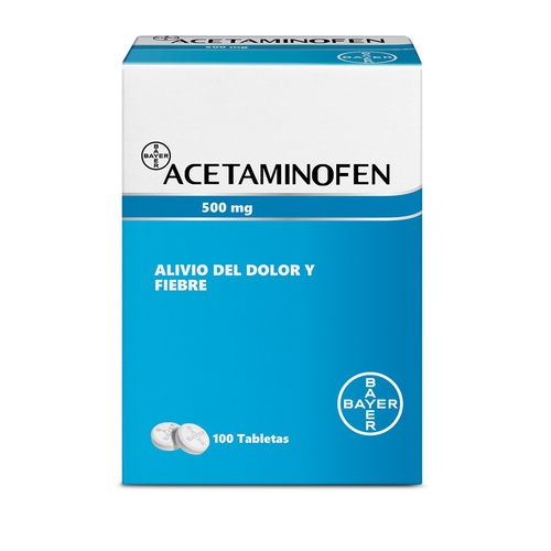 Acetaminofén Bayer 500mg x 100 tabletas